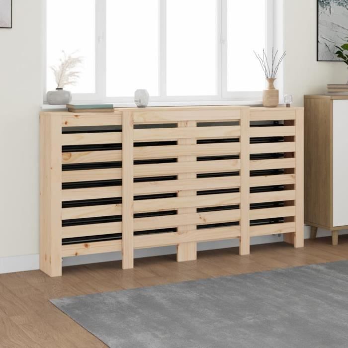 822611 vidaXL Cache-radiateur 210x21x85 cm Bois massif de pin