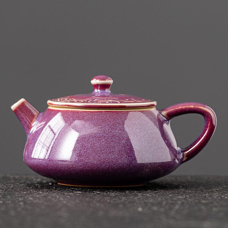 Luxury Ice Crackle Ceramic Kung Fu Tea Set with Gaiwan Teapot - Elegant Gift Box Included