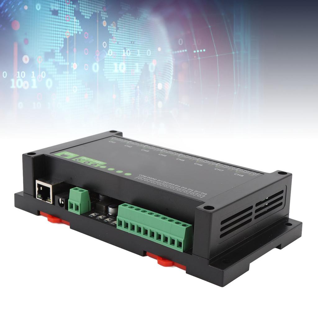 8CH Ethernet Relay Module,   5.5x2.1 Power Interface 7-36V Terminal Block   RTU  s Protocol Ethernet Communication with PoE