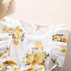 Floral Ruffle Sleeveless Baby Girl Romper Jumpsuit