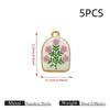 5/8Pcs Vintage Flower Enamel Charm Pendant Stainless Steel Drop Oil Floral Beads For Diy Necklace Bracelet Jewelry Making