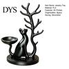 Bedroom Dresser Decor Cute Cat Tree Branch Jewelry Organizer, 3D Printed Earring Bracelet Hair Decorative Trinket Tray Tie Storage Holder, Display