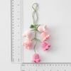 Vintage Bell Orchid Crochet Artificial Flower Pendant Lifelike Car Mirror Hanging Ornament for Bag Backpack Decor Gift