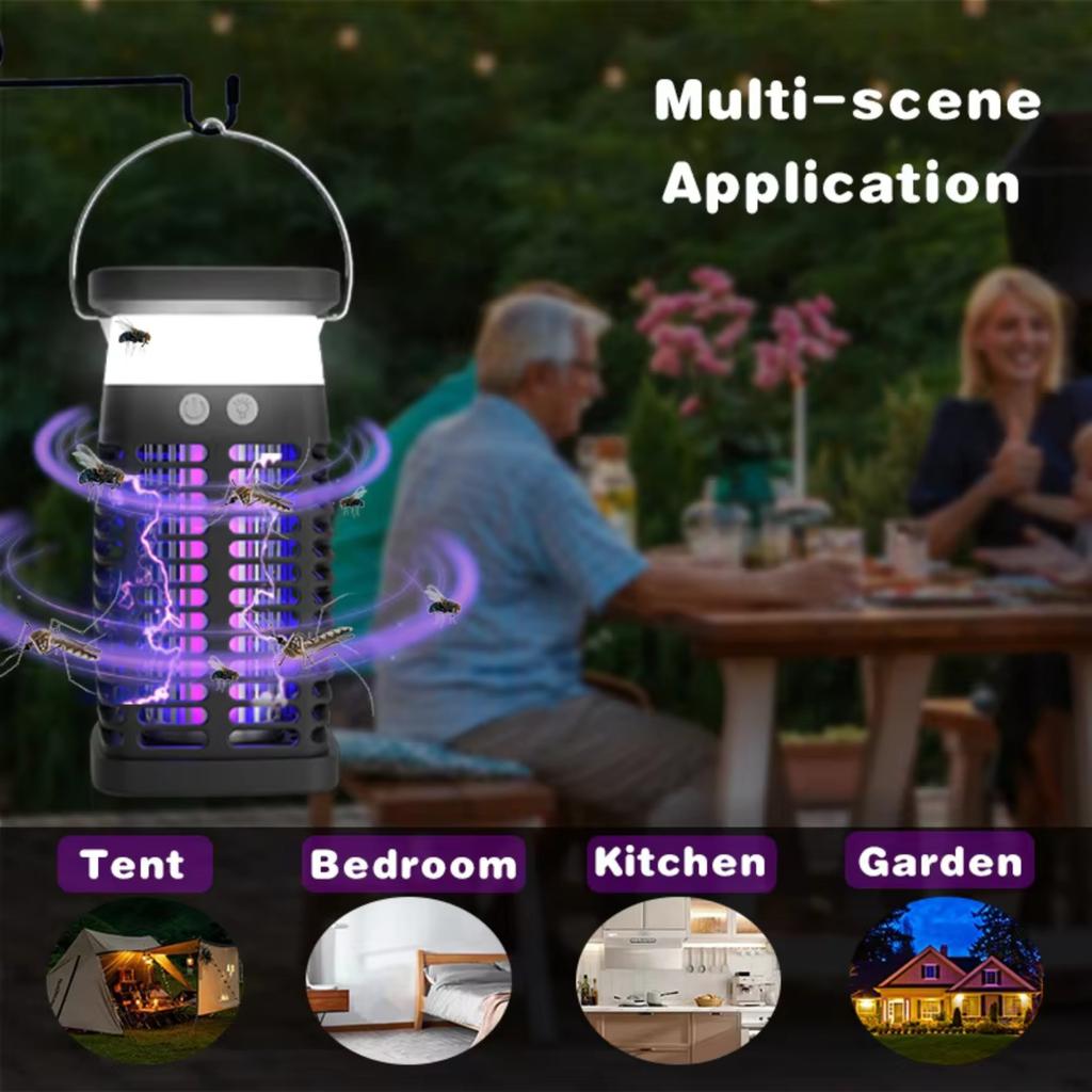 OTHC ZSJ-071 Solar Bug Zapper Mosquito Killer IP65 Rechargeable Eco-friendly Plastic LED Lamp UV Light for Garden RV Camping