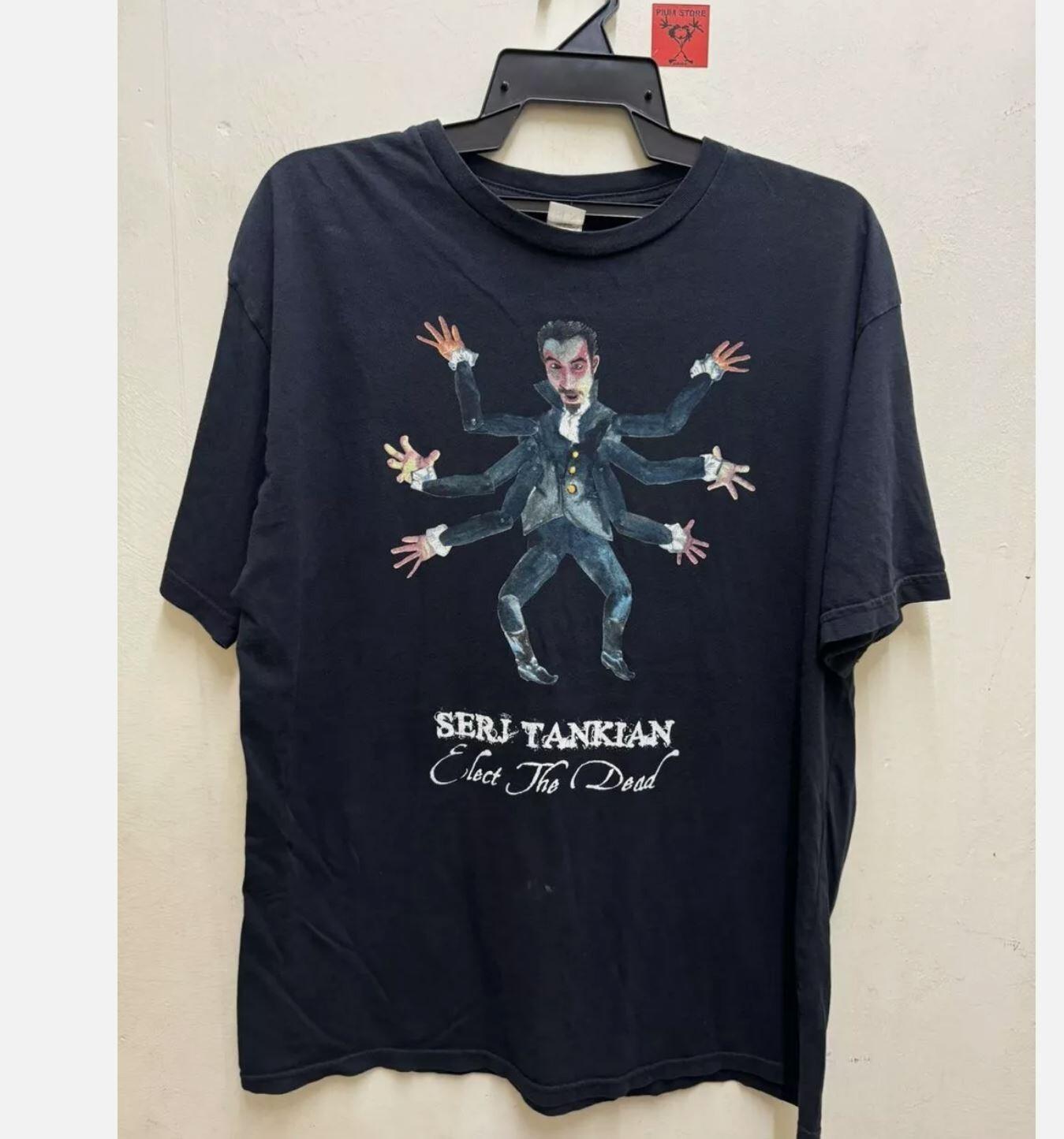 26 Serj Tankian Vocalist System Of A Down Black Short Sleeve Unisex Tshirt Unisex T-Shirt XXL