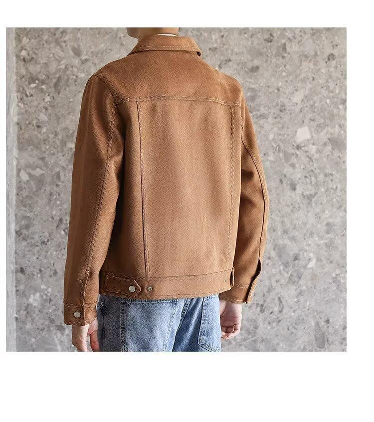 

Модная мужская куртка 2024 года: Весна/Осень Уличная мода, Гонконг, Японский Харадзюку, Корейский Свободный крой L хаки