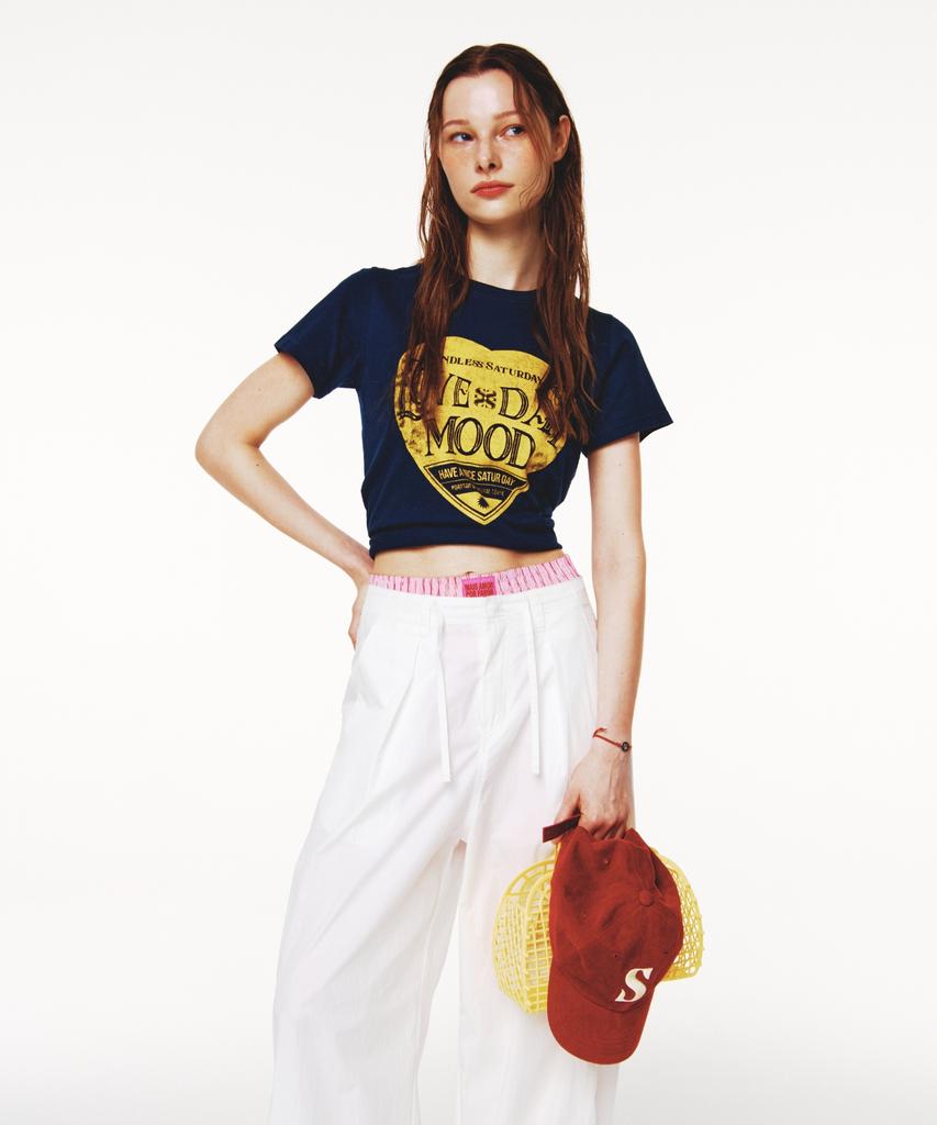 Seteo Curved Parachute Pants White