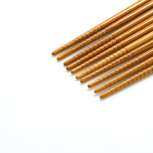 Wakasa Lacquer Chopsticks, Non-Slip, 22.5cm, Set of 5, for Guests, Made of Bamboo, Clank-Clunk Style, Made in Japan, Product Number 265090