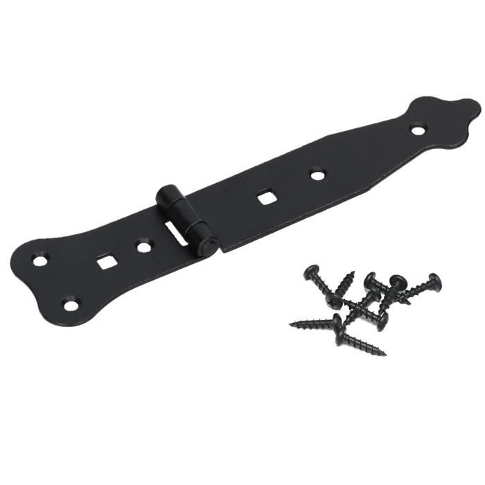 Charnière en T - KOTARBAU - 220 mm - Acier - Noir - Résistante et élégante