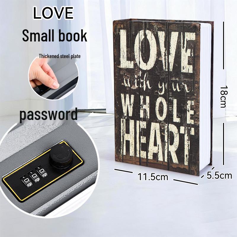 Creative Iron Book Safe: Password Protected Money Storage Box for Home or Office.