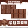 Chocolate Mold 2-Pack, Extra Large Silicone Mold with Spatula, 27x17x1.1cm, Easy To Clean