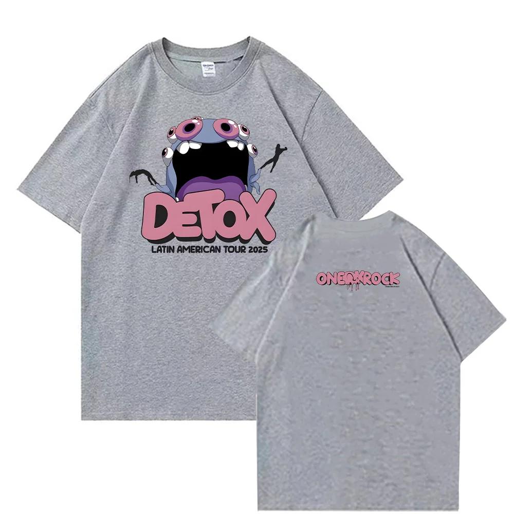 ONE OK ROCK Detox Europäische Tour Sommer Extragroß Hip Hop Harajuku YK22026 Sommer Reines Baumwoll 100% Gedrucktes Lockeres T-Shirt