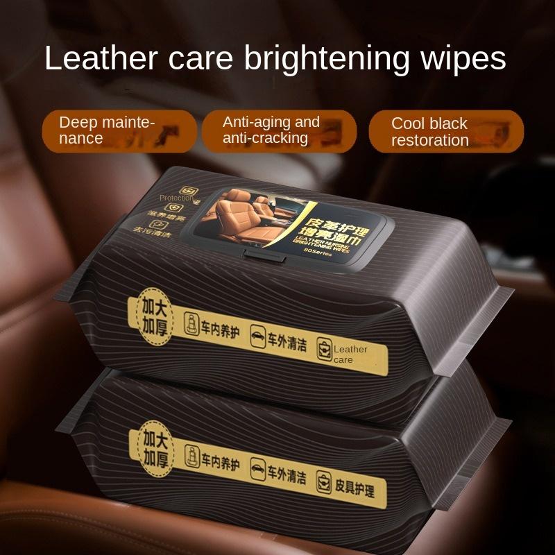 Leather Care Wipes for Deep Maintenance and Cool Black Restoration