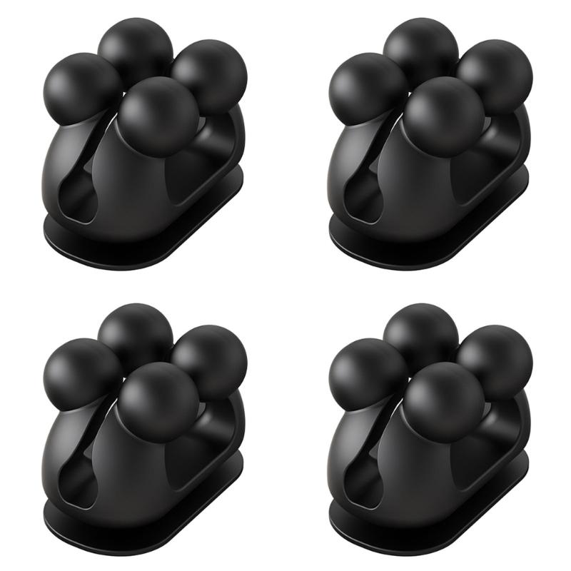 

4Pieces Multi Purpose Silicone Wall Hooks Storage Organizers For Securely Hanging Items In Bathrooms Offices And More чёрный