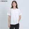 Cresson Women Embroidered Pintuck Short Sleeve Blouse