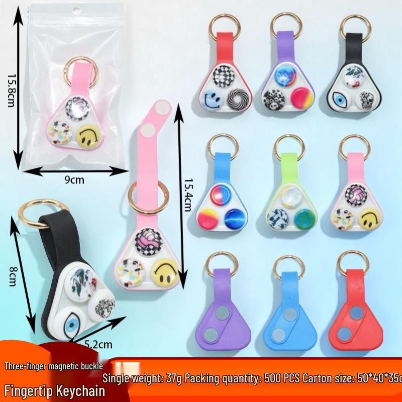 Elastic Magnetic Stress Relief Keychain