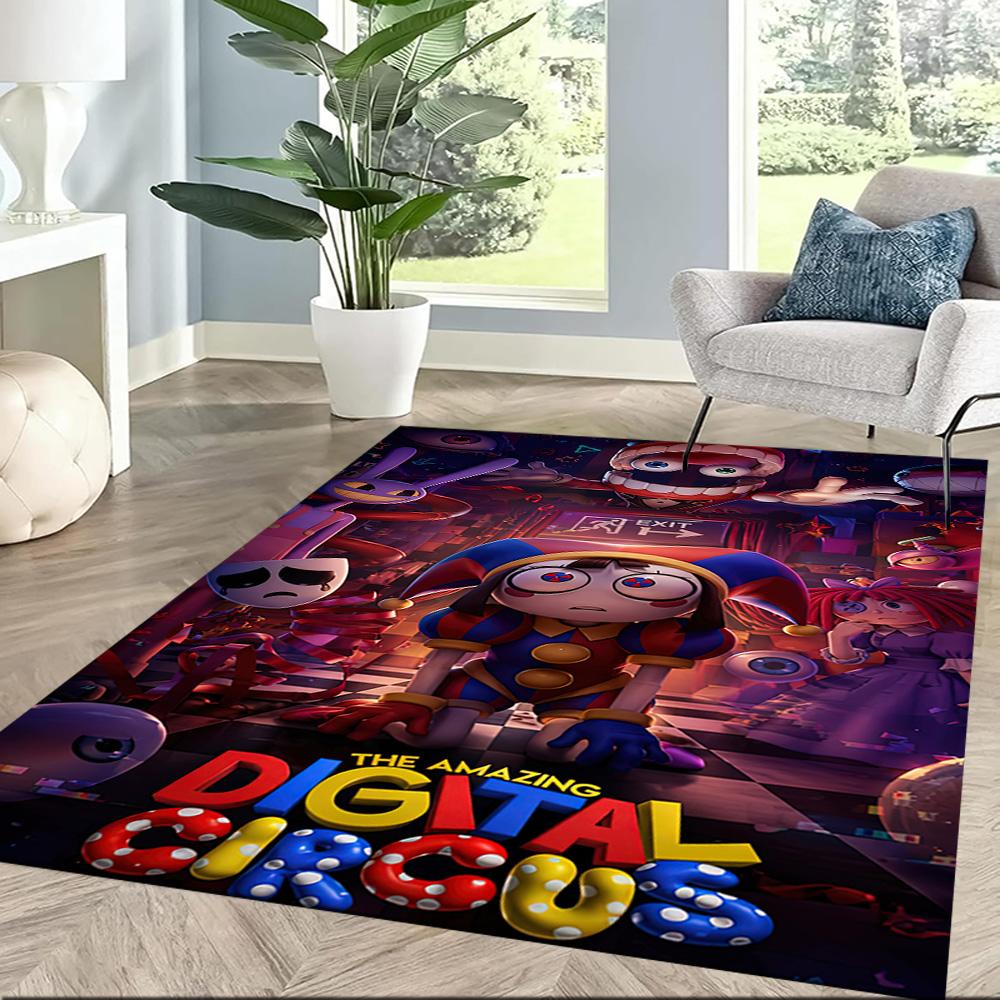 Digital Circus Floor Mat Design For Dormitory Hallway Game Room Playrooms Antislip Carpet Decorate Offices Gift For Festivals