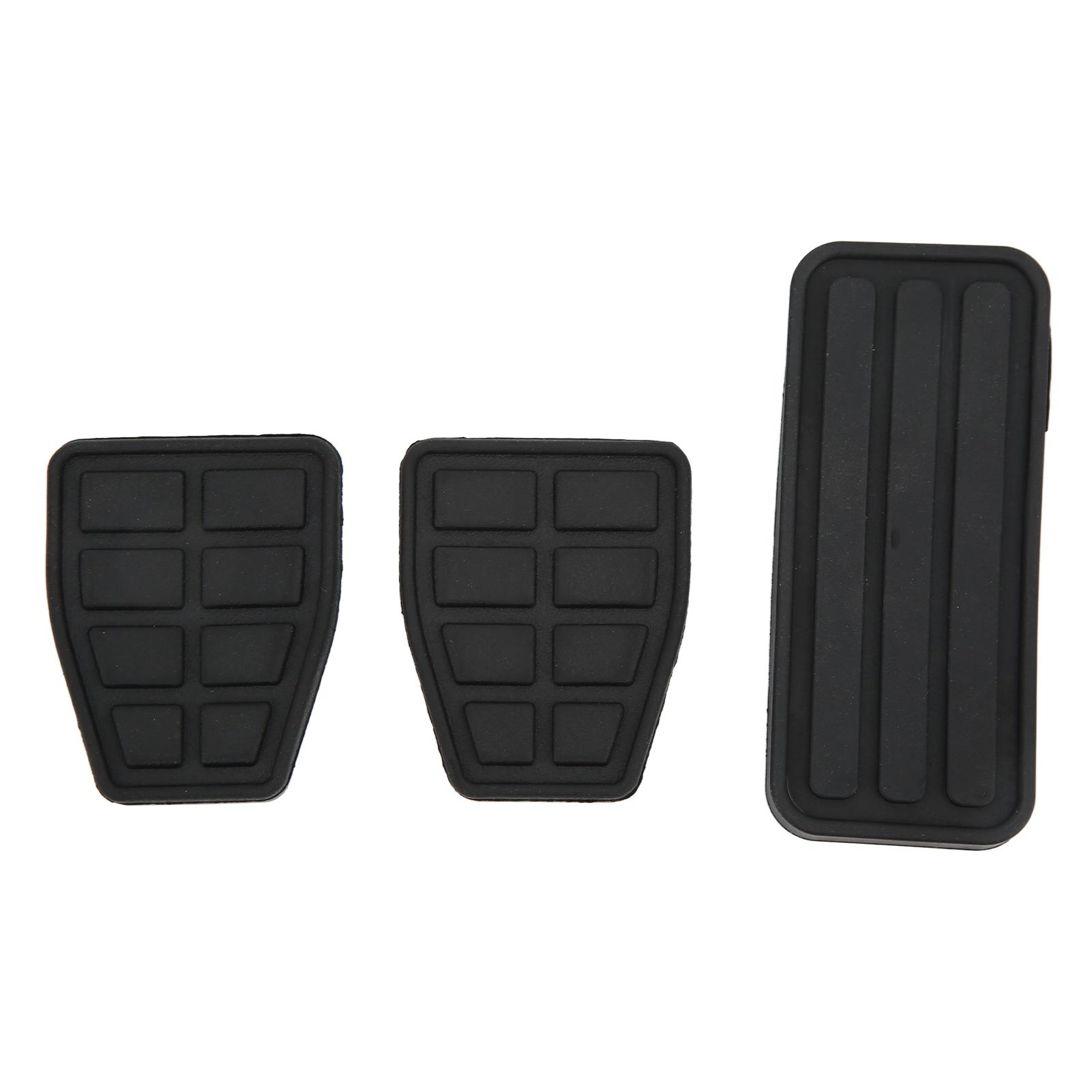

3pcs Clutch Brake Accelerator Pedal Pad Kit Rubber Black Flexible Wearproof Replacement for T4 Transporter 1990‑2003