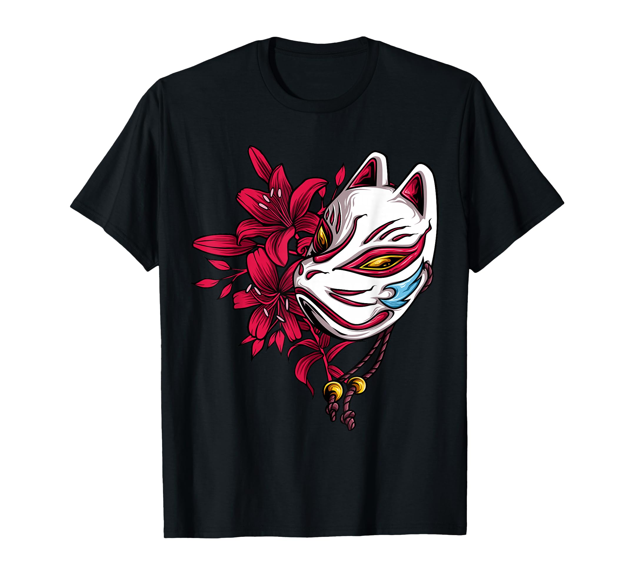 

Fox Mask Japanese Anime Braided Nine-Tailed Fox T-Shirt