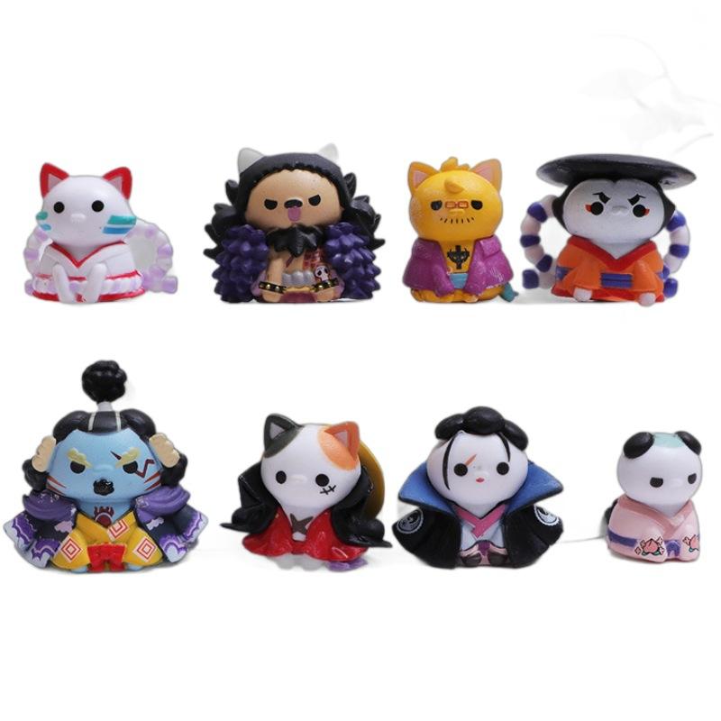 Mini Piece One Cat Cartoon Doll Decoration Car Decoration Plastic Model Figure