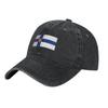 2025 State Flag of Finland Adult Retro Denim Washed Baseball Caps For Women  Cowboy Sunscreen Hat Hip Hop Peaked Cap