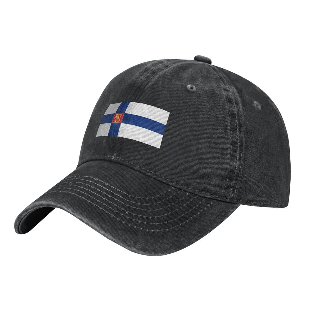 2025 State Flag of Finland Adult Retro Denim Washed Baseball Caps For Women  Cowboy Sunscreen Hat Hip Hop Peaked Cap