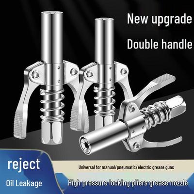 High-Pressure Self-Locking Flat Nozzle Grease Gun Coupler