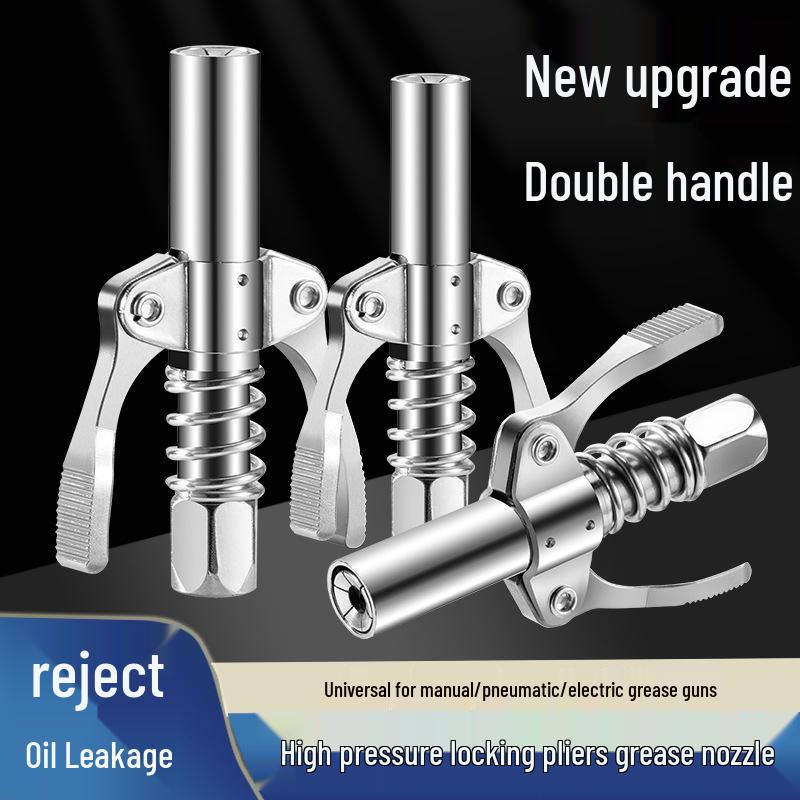 High-Pressure Self-Locking Flat Nozzle Grease Gun Coupler