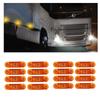 18-Pack LED Marker Lights Amber 12V Waterproof Trailer Side Marker Clearance Lights for Truck RV Boat Universal Fit