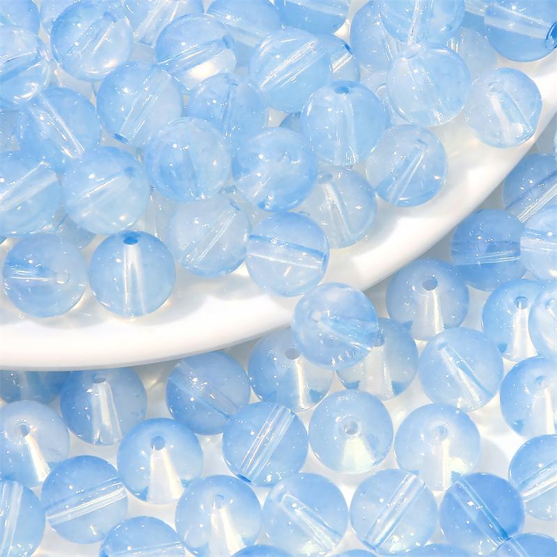 30Pcs Crystal Glass Beads Protein Coated Colored Round Loose Spacer Beads for DIY Necklace Bracelet Jewelry Making