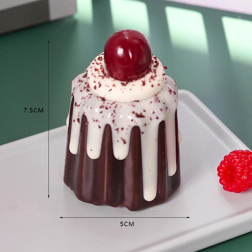 1PC Artificial Fruit Cake Biscuit Fake Food Decoration Photography Pro Food Simulation Cake Model Tea Table Decoration