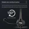 Noise-Canceling Over-Ear Telephone Headset with Microphone for Telesales Agents