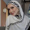 Elegancki Szyfonowy Szalik z Haftowanym Brzegiem Hijab Oddychająca Lekka Bandana Wszechstronny Muzułmański Nakrycie Głowy Na Letnie Wakacje