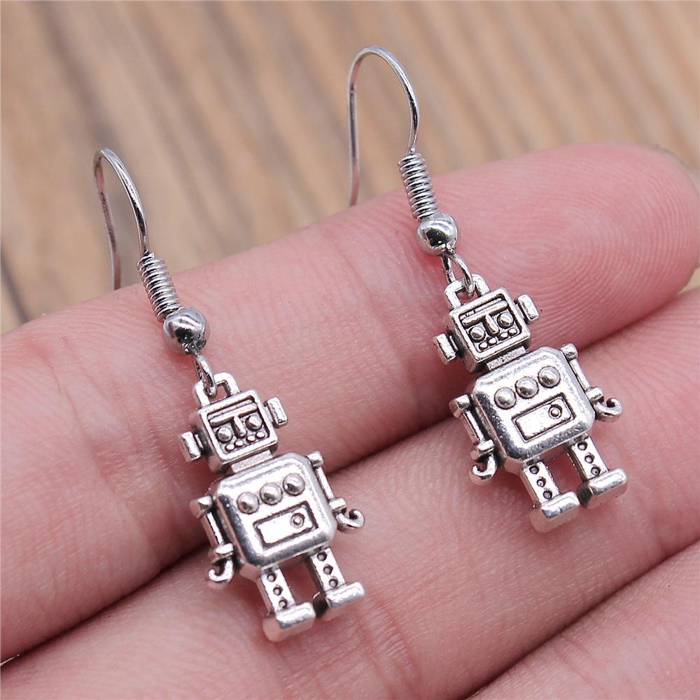 40 Styles Hotsale Women Earring Vintage Airplane Rocket Question Mark Tower Pin Scissors DNA Simple Cool Jewelry Handmade Gift
