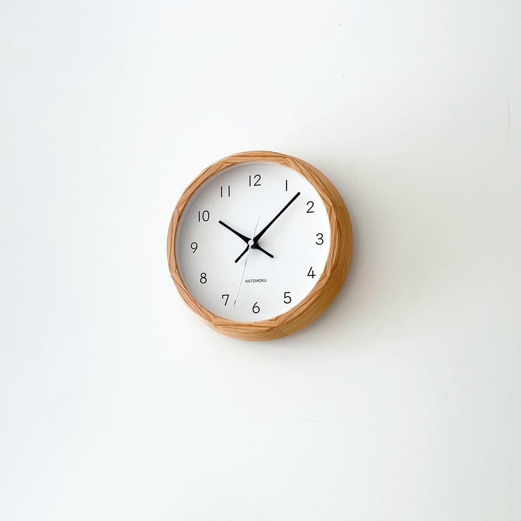 KATOMOKU Muku Clock 13 Oak Wall Clock, 20 cm, km-130OA
