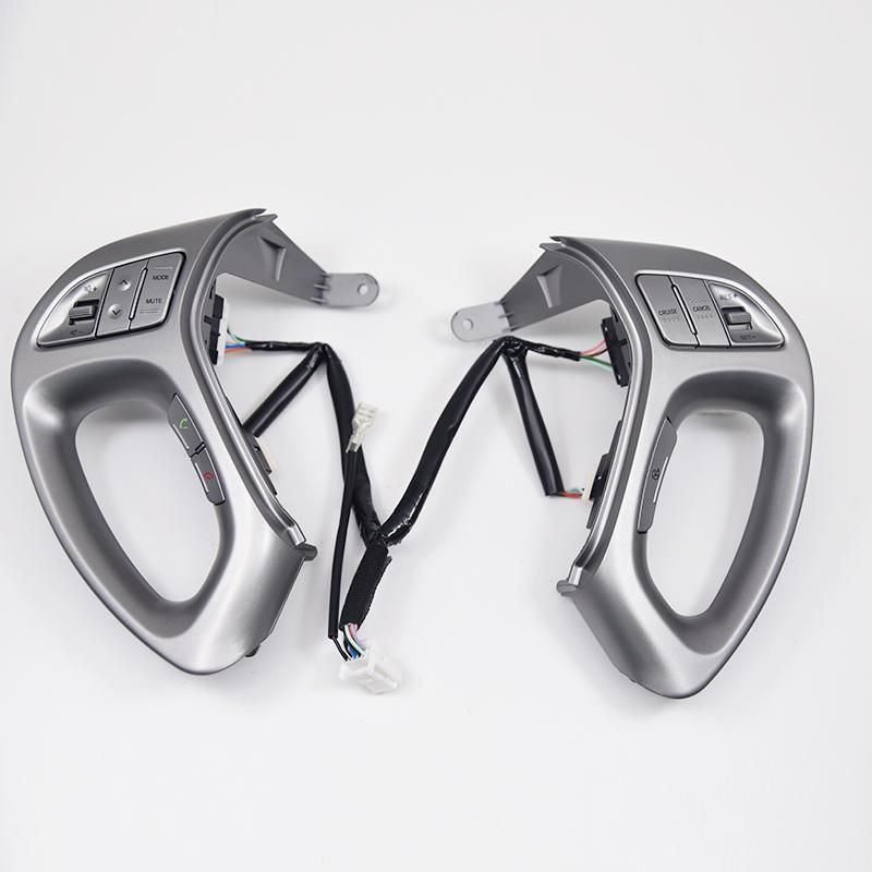For Hyundai Tucson Ix35 Car Steering Wheel Cruise Bluetooth Control Buttons With Cables Light Grey