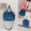 Simple Single Shoulder Denim Crossbody Bag Casual Handbag Summer Canvas Bag Korean Style Messenger Bag for Girls Ladies