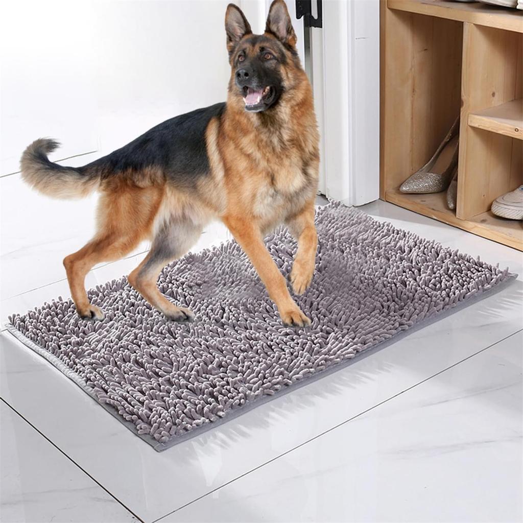 Dog Door Mat For Muddy Paw Absorbs Moisture And Dirt Absorbent Non-Slip Washable Mat Quick Dry Microfiber Mud Mat For Dogs