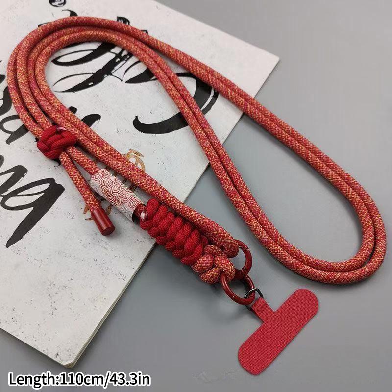 Woven Phone Lanyard Outdoor Mountaineering Mobile Phone Hanging Strap Anti Loss Lanyards Neck Strap for Girl Keychain Chain Rope
