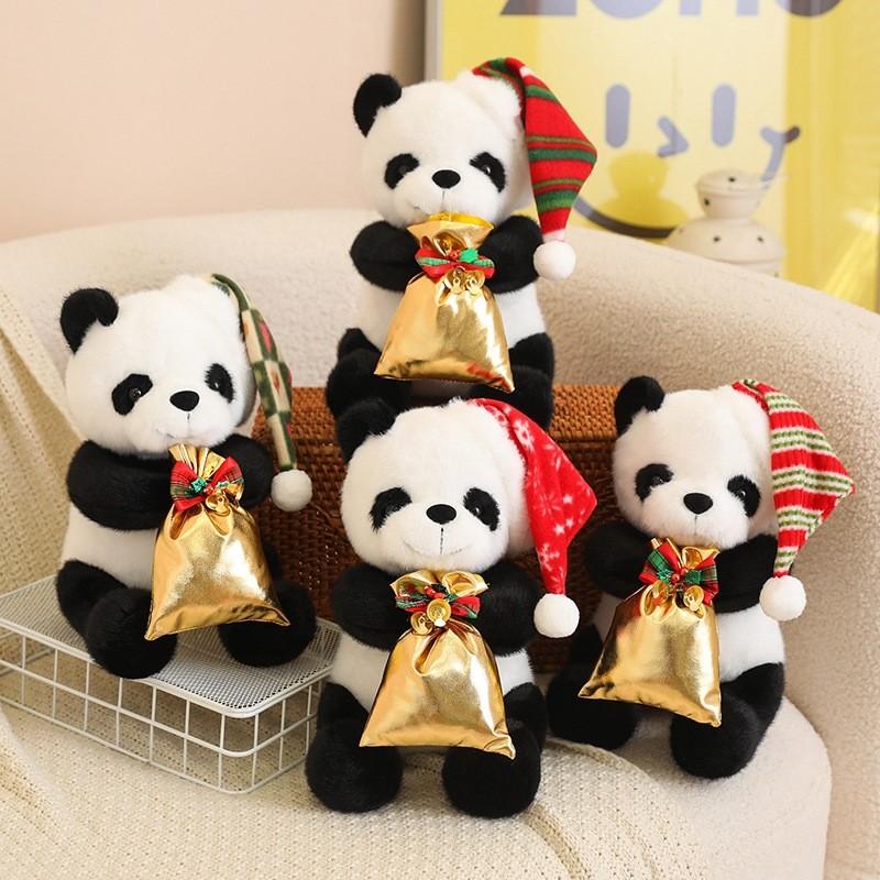 Adorable And Festive Panda Plush Toy For Christmas Celebrations And Gift Giving