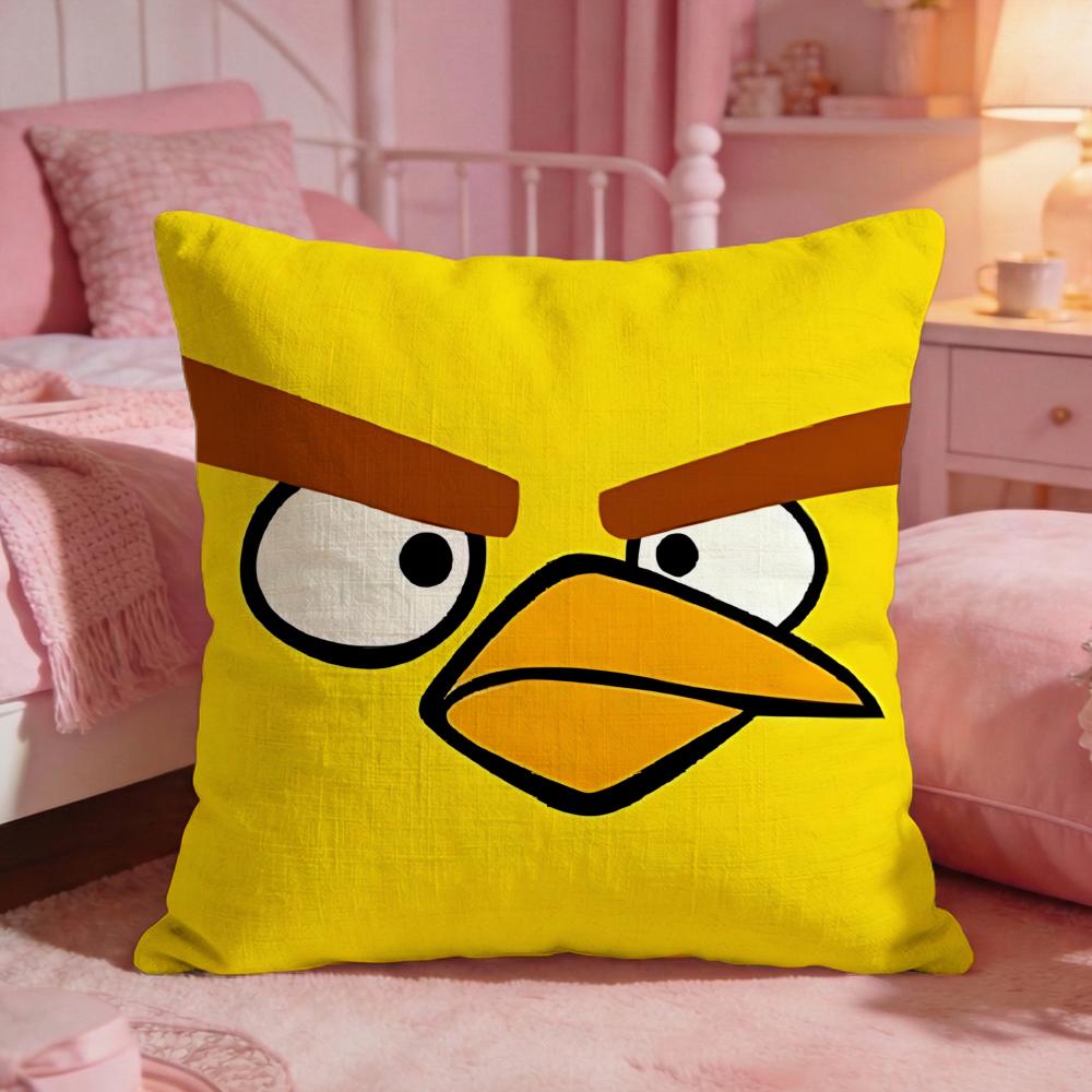 Angry BBirdss Game Classic Cushion Cover Premium Comfort Reversible Pillow Cove Two In One Design For Any Room  Car Interior
