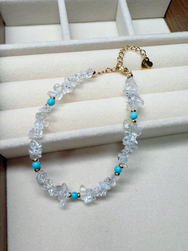 Handmade White Crystal Beaded Bracelet 2025 - Elegant Light Luxury Socialite Style