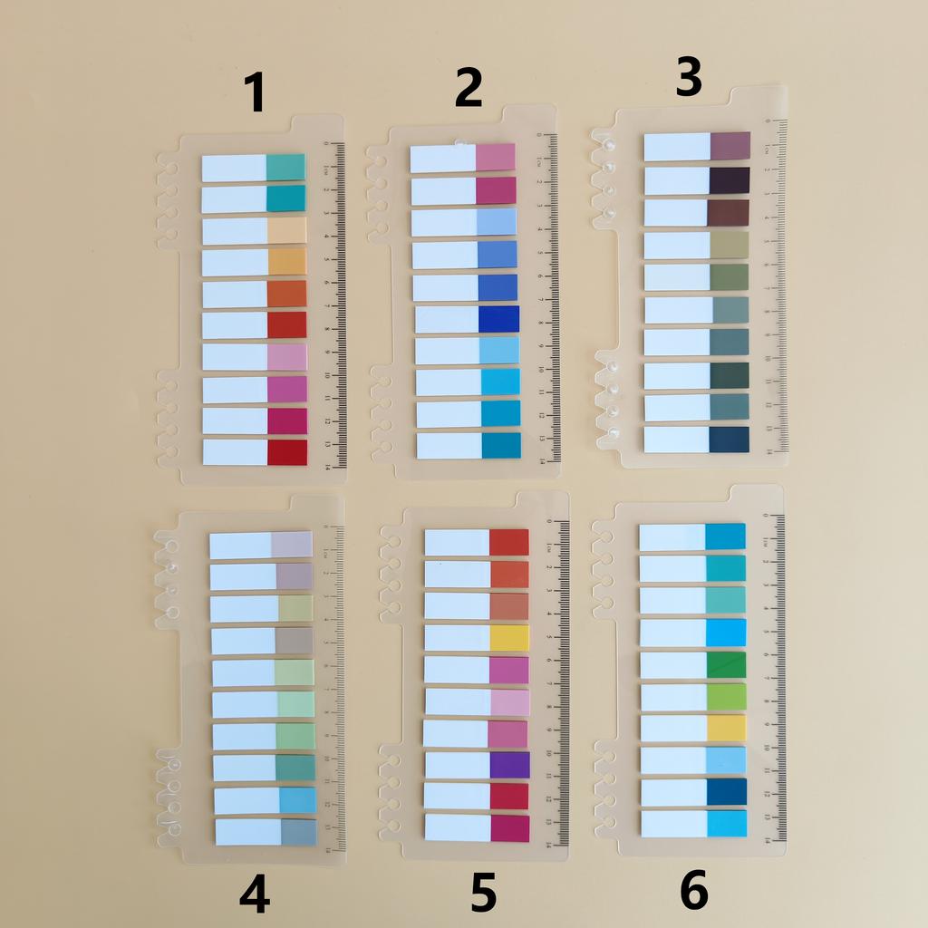 6Packs/Set Transparent Sticky Notes Self-Adhesive BookMarkers Annotation Reading Book Clear Tab Kawaii Cute Stationery