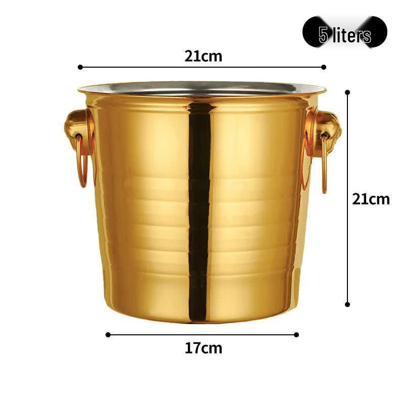 ZISIZ Transparent Plastic Ice Bucket with Handle
