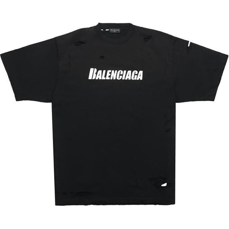 Balenciaga T krekls ar iznīcinātu dizainu