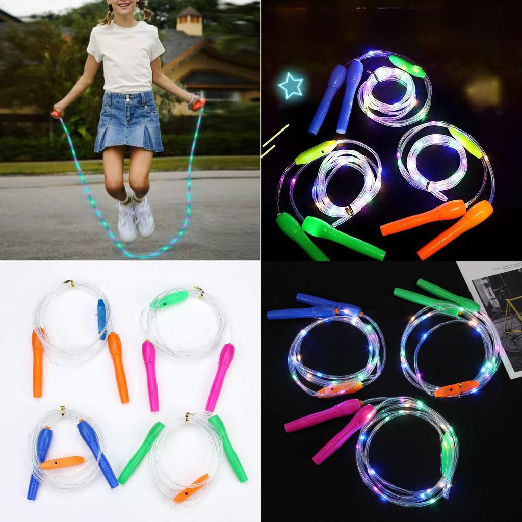 Neon Fluorescent Jump Rope For Fat Burning And Cardio Workouts With Nightlight Effect For All Ages
