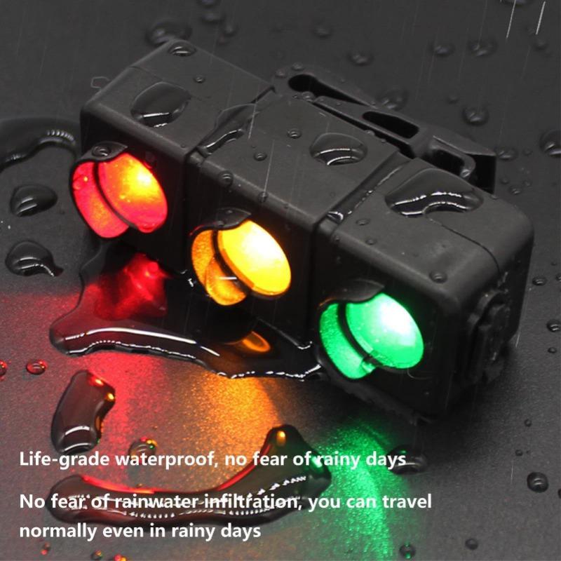 Bicycle Light Warning Red Green Light Flashing Night Riding USB Decoration Charging Tail Light