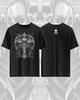 T-Shirt mit Totenkopf-Aufdruck aus reiner Baumwolle für Damen und Herren Mythologischer Stil Kurzärmelig Oversized Mode Sommer-T-Shirt