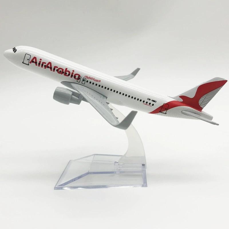 16cm Air Arabia Airbus 320 Airplane Model Metal alloy Diecast Collection Souvenir Plane Toy 1/400 Scale Planes
