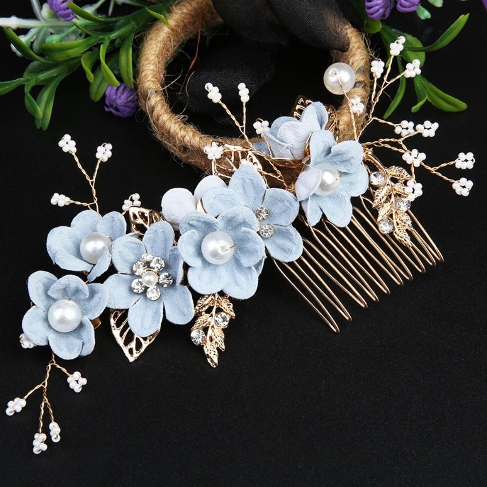 4 Stück Handgefertigte Braut-Haarkämme Künstliche Blume Hochzeitsfrisur Mode Blumen-Haarnadeln Geschenk